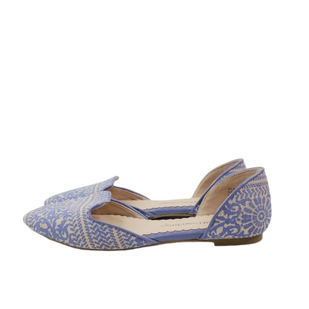 Soft Surroundings Women's Blue Kari Traditional Slip-On Ballet Flat Size 8